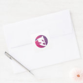 Surfer Retro Surfing Sunset Vierkante Sticker (Envelop)