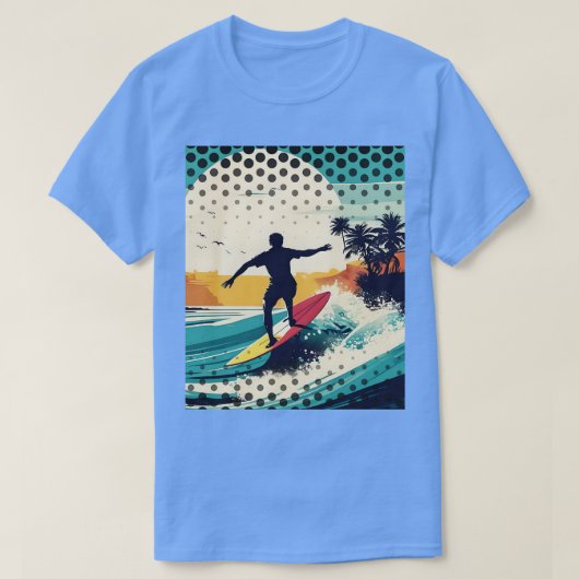 Surfer Retro Surfred Surf T-shirt (Design voorkant)