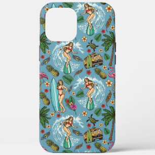 surfer retrodame Case-Mate iPhone case