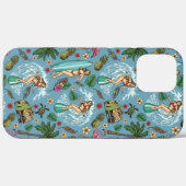 surfer retrodame Case-Mate iPhone case (Achterkant (horizontaal))