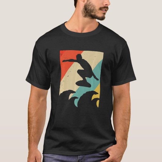 Surfer Riding Waves surfgolven T-shirt (Voorkant)