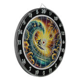 Surfer rijden Sunset Wave Wall Art Dartbord (Voorkant Links)