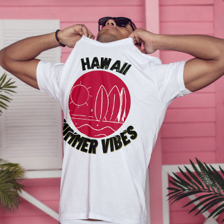 surfer rode zon Hawaii zomervibes T-shirt