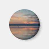 Surfer-roeiing naar de kust magneet (Voorkant)