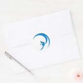 Surfer Ronde Sticker (Envelop)