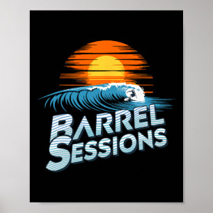 Surfer Rrel Golf Tubing Westkust Socal Norcal Su Poster