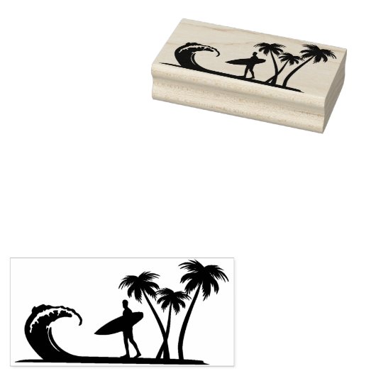 Surfer Rubberstempel (Gestempeld)