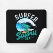 Surfer Saurus Rex Surfende Dinosaurus Surf Dino Su Muismat (Met muis)