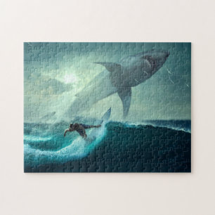 Surfer Scene Spel Puzzel