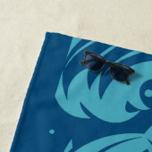 Surfer Shark aangepaste badhanddoek (In situ)