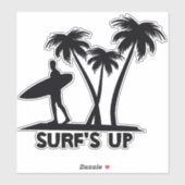 Surfer Silhoette Sticker (Vel)
