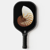 Surfer Silhouet met Nautilus aan de andere kant Pickleball Paddle (Achterkant)