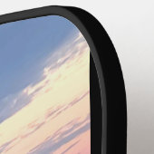 Surfer Silhouet met Nautilus aan de andere kant Pickleball Paddle (Links Detail)