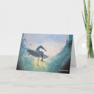 surfer-silhouetkaart kaart