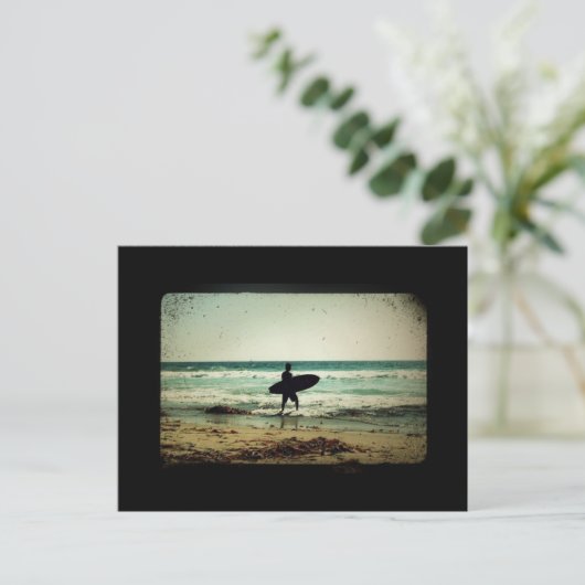  surfer Silhouette Briefkaart (Staand voorkant)