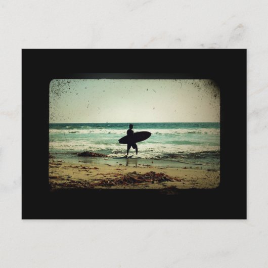  surfer Silhouette Briefkaart (Voorkant)