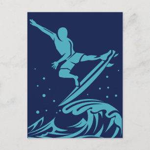 Surfer Silhouette briefkaart