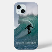 Surfer silhouette Catching a huge wave Personalize Case-Mate iPhone Case (Achterkant)