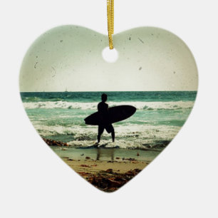surfer Silhouette Keramisch Ornament