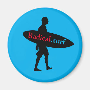 Surfer Silhouette tekening met uw bord, met co Magneet