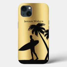 Surfer Silhouette tropische scène personaliseren Case-Mate iPhone Case