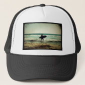  surfer Silhouette Trucker Pet (Voorkant)