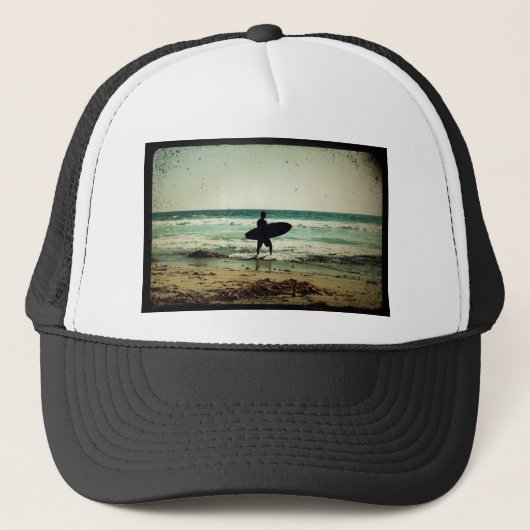  surfer Silhouette Trucker Pet (Voorkant)
