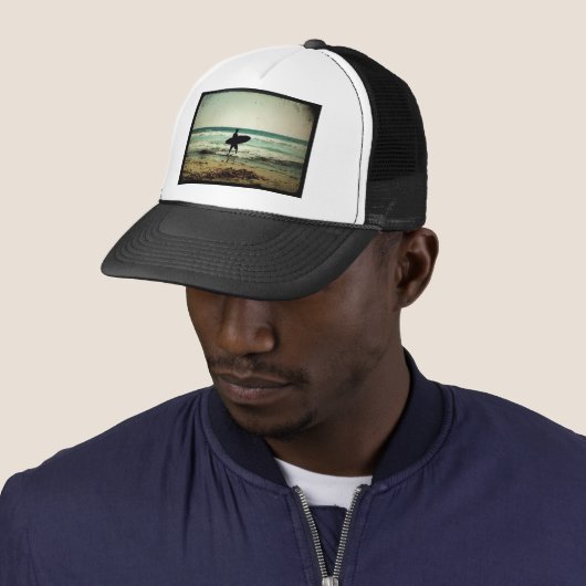  surfer Silhouette Trucker Pet (In situ)