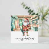 Surfer Sinterklaas gaat surfen  Kaart (Staand voorkant)