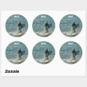 Surfer-Sticker Ronde Sticker (Vel)
