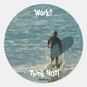 Surfer-Sticker Ronde Sticker