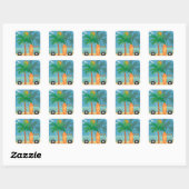 Surfer-Sticker Vierkante Sticker (Vel)