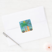 Surfer-Sticker Vierkante Sticker (Envelop)