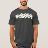 Surfer Stijl  Bloemen Hibiscus Bloemenrij T-shirt (Voorkant)