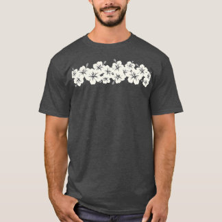 Surfer Stijl  Bloemen Hibiscus Bloemenrij T-shirt