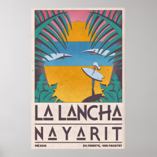 Surfer Strand Kunstprint Vintage 70s Surf Scene Poster