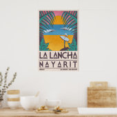 Surfer Strand Kunstprint Vintage 70s Surf Scene Poster (Keuken)