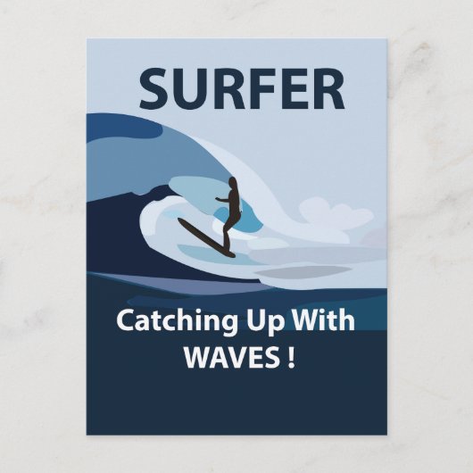 Surfer Strand Surfen Briefkaart (Voorkant)