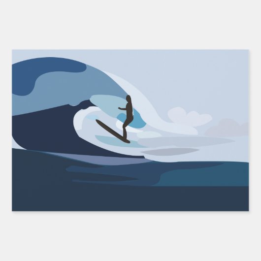 Surfer Strand Surfen Inpakpapier Vel (Voorkant)