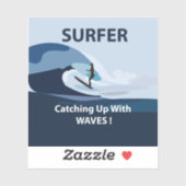 Surfer Strand Surfen Sticker (Vel)