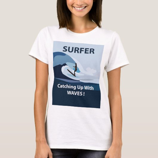 Surfer Strand Surfen T-shirt (Voorkant)
