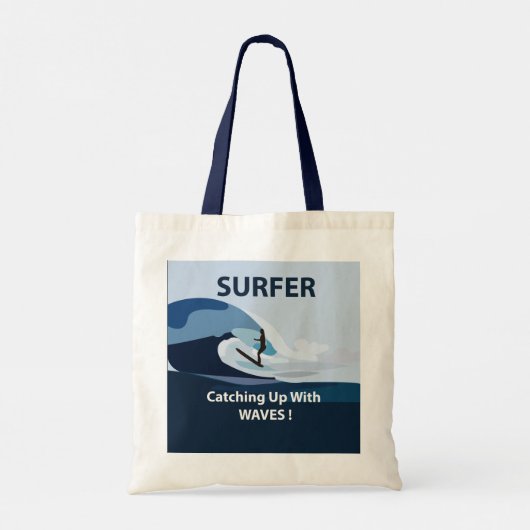Surfer Strand Surfen Tote Bag (Achterkant)