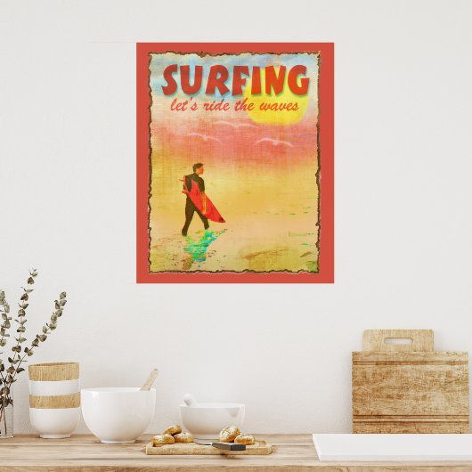 Surfer  Style Poster (Keuken)