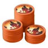 Surfer Sunset aangepaste monogram poker chips (Collectie)