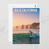 Surfer Sunset Baja California Briefkaart (Voorkant / Achterkant)