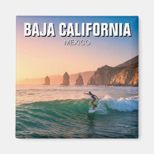 Surfer Sunset Baja California Magneet
