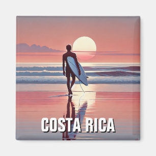 Surfer Sunset Costa Rica Magneet