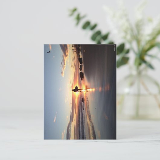 Surfer Sunset Post Card Briefkaart (Staand voorkant)