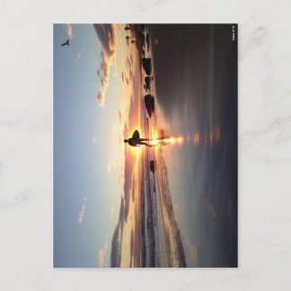 Surfer Sunset Post Card Briefkaart