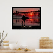 Surfer Sunset-Poster Poster (Keuken)